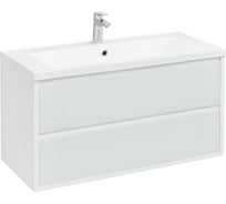 Тумба AQUATON Римини 100 с раковиной Айрис 100, цвет белый глянец 1A2328V0RN010