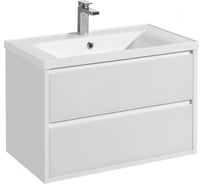 Тумба AQUATON Римини 80 с раковиной Айрис М 80, цвет белый глянец 1A2267V2RN010