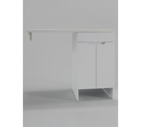 Тумба напольная с правой раковиной под стиральную машину Клин Agger 110 см, белый, CLE1100ANWH-D-SKR