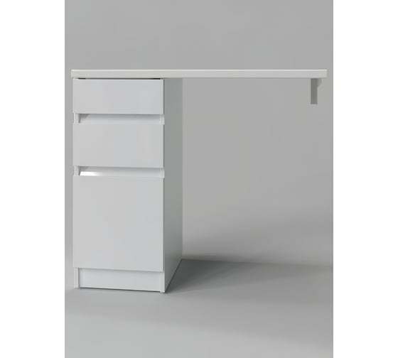 Тумба напольная с левой раковиной под стиральную машину Клин Agger 100 см, белый, CLE1000ANWH-SL