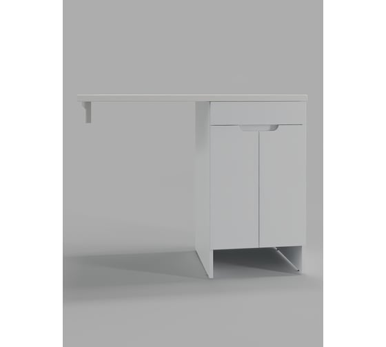 Тумба напольная с правой раковиной под стиральную машину Клин Agger 110 см, белый, CLE1100ANWH-D-SR