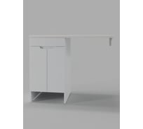 Тумба напольная с левой раковиной под стиральную машину Клин Agger 110 см, белый, CLE1100ANWH-D-SL