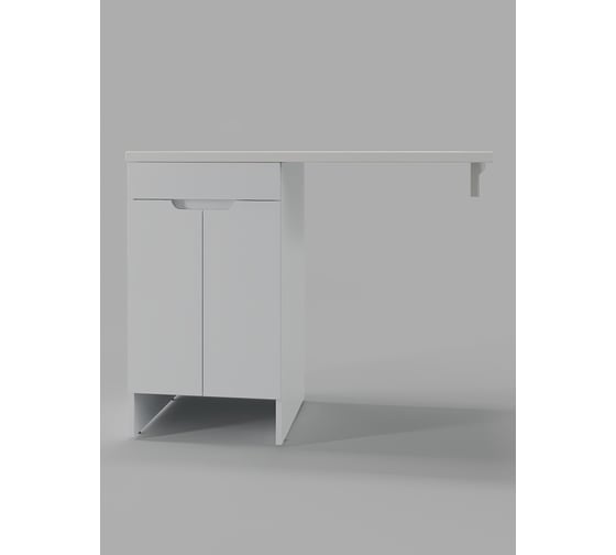 Тумба напольная с левой раковиной под стиральную машину Клин Agger 110 см, белый, CLE1100ANWH-D-SL