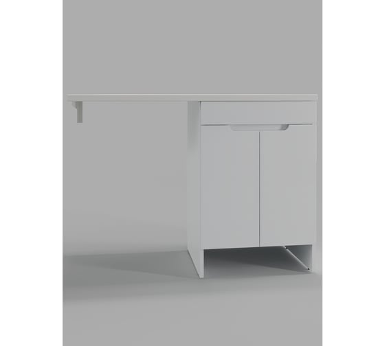 Тумба напольная с правой раковиной под стиральную машину Клин Agger 120 см, белый, CLE1200ANWH-D-SKR