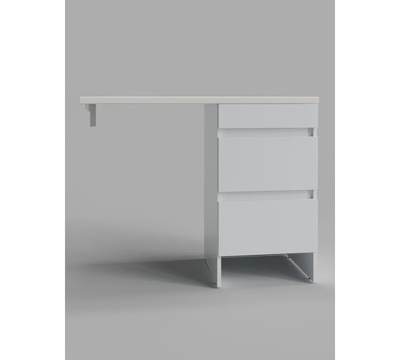 Тумба напольная с правой раковиной под стиральную машину Клин Agger 110 см, белый, CLE1100ANWH-SR