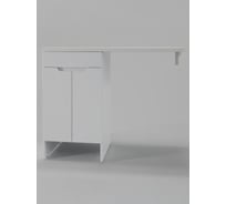 Тумба напольная с левой раковиной под стиральную машину Клин Agger 110 см, белый, CLE1100ANWH-D-SKL