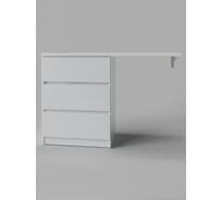 Тумба напольная с левой раковиной под стиральную машину Клин Agger 130 см, белый, CLE1300ANWH-SL