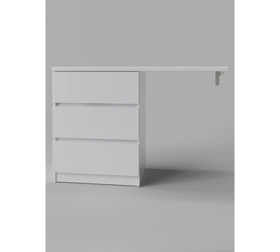 Тумба напольная с левой раковиной под стиральную машину Клин Agger 130 см, белый, CLE1300ANWH-SL