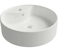 Раковина накладная круглая с отверстием под смеситель AQUEDUTO ESPIRAL D460 белый глянцевый ESP0610