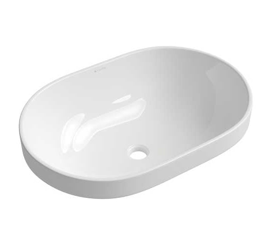 Врезная раковина AQUEDUTO INSERTO овальная 610х410, белый глянцевый INS0110