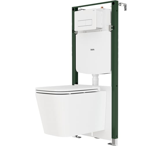 Комплект IDDIS Basic 3в1: подвесной унитаз, пневматическая инсталляция и клавиша смыва BASBIPA3i73