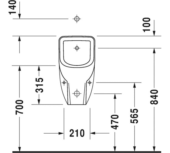 Писсуар Duravit D-Code 0828300000 00180208