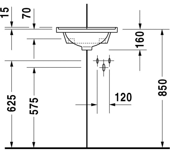 Угловая раковина Duravit Philippe starck 3 0752440000 00150264