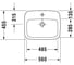 Встраиваемый умывальник Duravit DURASTYLE 560x455 0374560000 00242752 2