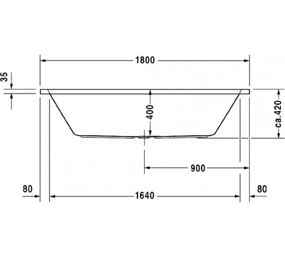 Акриловая ванна Duravit D-Code 180x80 700101000000000 00286971