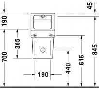 Писсуар Duravit Vero с покрытием WG 28003208001 00243858