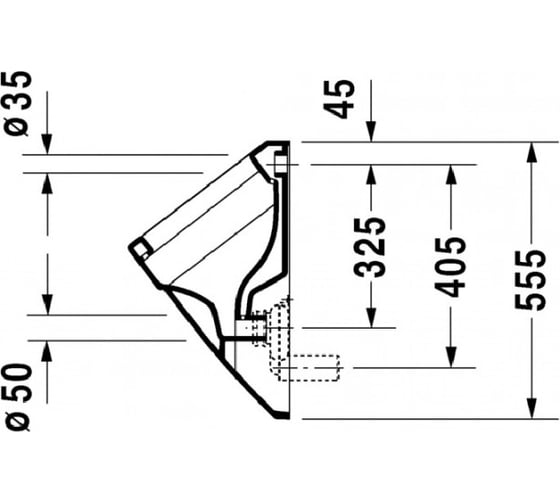 Писсуар Duravit Vero с покрытием WG 28003208001 00243858