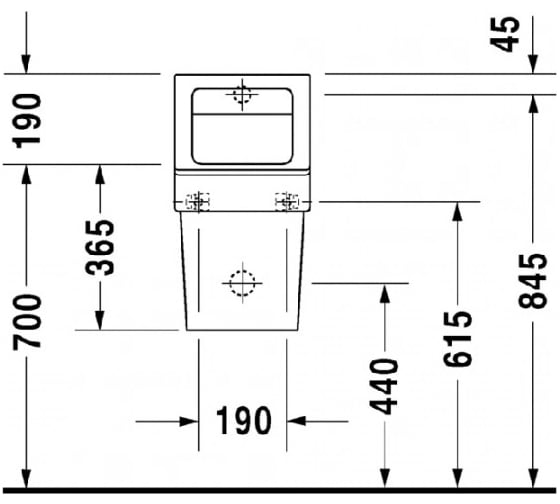 Писсуар Duravit Vero с покрытием WG 28003208001 00243858