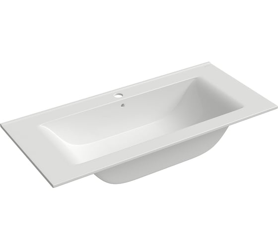 Раковина мебельная Aqueduto 1000 MONOLITO покатый борт, белый глянцевый MON1110