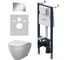Инсталляция AM.PM PrimeFit с клавишей S хром глянц с подвесным унитазом Spirit V2.0 Aquaspin IS90251.701900 1