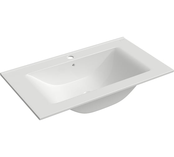 Раковина мебельная Aqueduto 1000 MONOLITO, прямой борт, белый глянцевый MON1810