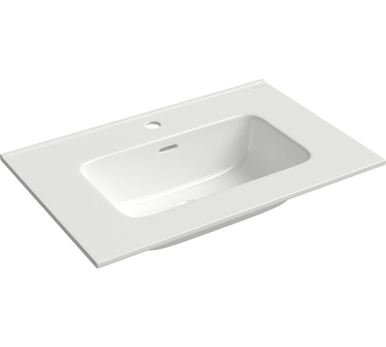 Раковина мебельная Aqueduto 700 MONOLITO, прямой борт, белый глянцевый MON2710