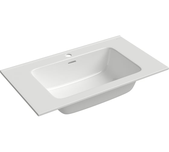 Раковина мебельная Aqueduto 800 AQD MONOLITO, прямой борт, белый глянцевый MON2810