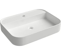 Раковина накладная Aqueduto AQD ESPIRAL овальная с отверстием под смеситель 610х450, белый глянцевый ESP0710