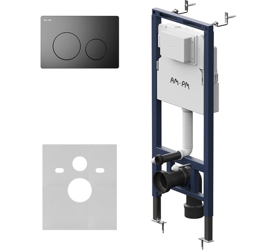 Инсталляция для подвесного унитаза AM.PM MasterFit с клавишей L, матовый черный I012713.0138