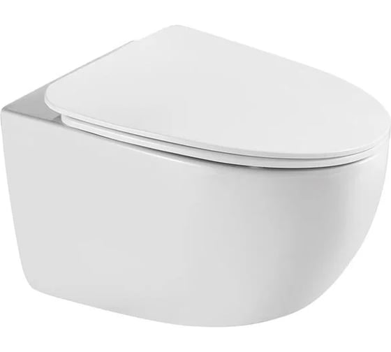 Унитаз подвесной безободковый DQ торнадо Grimm сиденье микролифт, белый D DT1386516