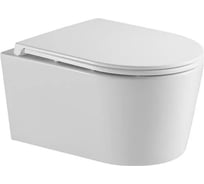 Унитаз подвесной безободковый DQ торнадо Schille сиденье микролифт, белы DT1466516