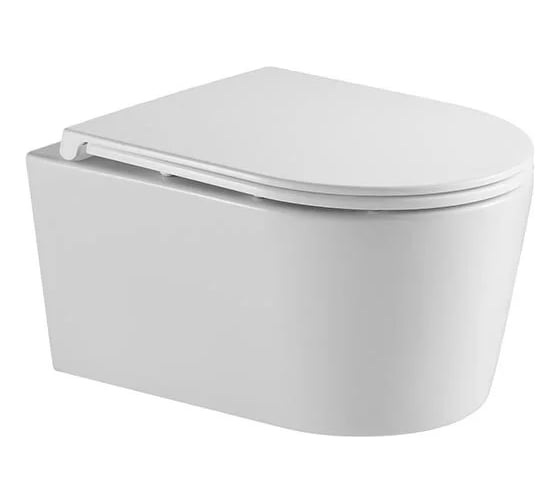 Унитаз подвесной безободковый DQ торнадо Schille сиденье микролифт, белы DT1466516
