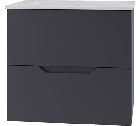 Тумба с раковиной подвесная Agger Свит SWE600ETGR-3610W 60, графит матовый X331313204