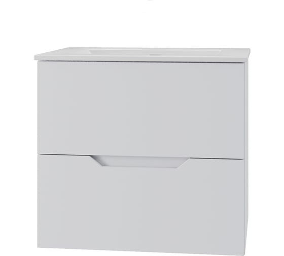 Тумба с раковиной подвесная Agger Свит SWE600ETWH-3610W 60, белый матовый X827432044