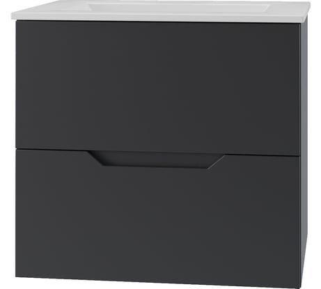 Тумба с раковиной подвесная Agger Свит SWE600ETBL-3610W 60, черный матовый X171217204
