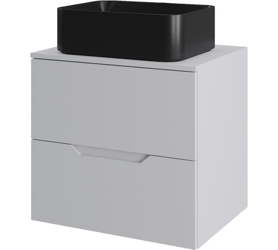 Тумба с раковиной подвесная Agger Свит SWE600ETWH-ST-2460B 60 столешница МДФ, белый матовый X839519204