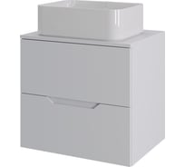 Тумба с раковиной подвесная Agger Свит SWE600ETWH-ST-2460W 60 столешница МДФ, белый матовый X867442204