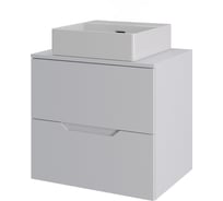 Тумба с раковиной подвесная Agger Свит SWE600ETWH-ST-4405W 60 столешница МДФ, белый матовый X872452204