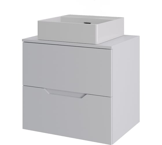 Тумба с раковиной подвесная Agger Свит SWE600ETWH-ST-4405W 60 столешница МДФ, белый матовый X872452204