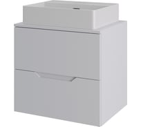 Тумба с раковиной подвесная Agger Свит SWE600ETWH-ST-4500W 60 столешница МДФ, белый матовый X872747204