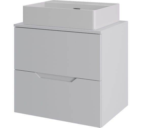 Тумба с раковиной подвесная Agger Свит SWE600ETWH-ST-4500W 60 столешница МДФ, белый матовый X872747204