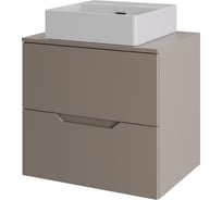 Тумба с раковиной подвесная Agger Свит SWE600ETLT-ST-4405W 60 столешница МДФ, латте матовый X552025204