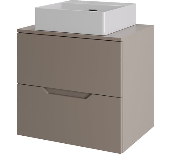 Тумба с раковиной подвесная Agger Свит SWE600ETLT-ST-4405W 60 столешница МДФ, латте матовый X552025204