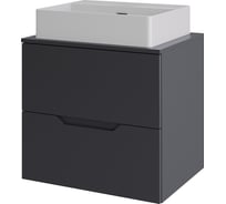 Тумба с раковиной подвесная Agger Свит SWE600ETGR-ST-4500W 60 столешница МДФ, графит матовый X386345204