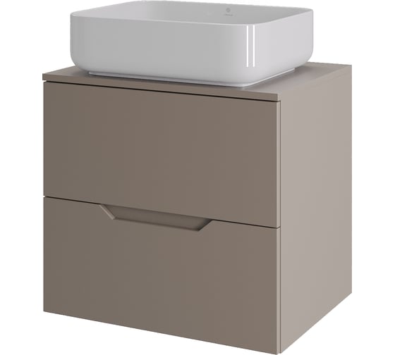 Тумба с раковиной подвесная Agger Свит SWE600ETLT-ST-5500W 60 столешница МДФ, латте матовый X651954204