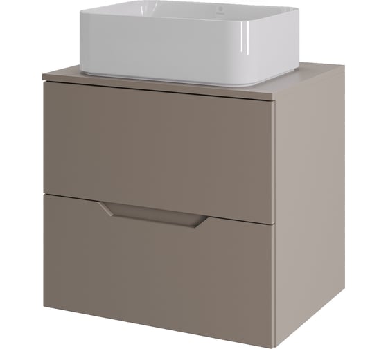 Тумба с раковиной подвесная Agger Свит SWE600ETLT-ST-2460W 60 столешница МДФ, латте матовый X548112044