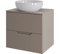 Тумба с раковиной подвесная Agger Свит SWE600ETLT-ST-7420W 60 столешница МДФ, латте матовый X739923204