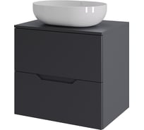 Тумба с раковиной подвесная Agger Свит SWE600ETGR-ST-5480W 60 столешница МДФ, графит матовый X397734204