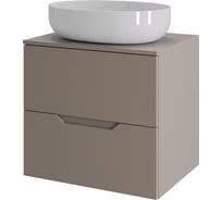 Тумба с раковиной подвесная Agger Свит SWE600ETLT-ST-5520W 60 столешница МДФ, латте матовый X706922204