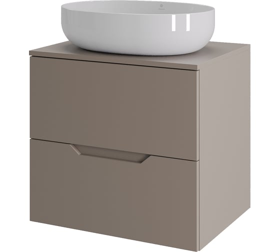 Тумба с раковиной подвесная Agger Свит SWE600ETLT-ST-5520W 60 столешница МДФ, латте матовый X706922204